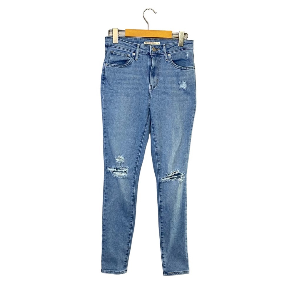 LEVIS | Womens Distressed Stretchy High Rise Skinny 721 Mom Jean Style Size 27​